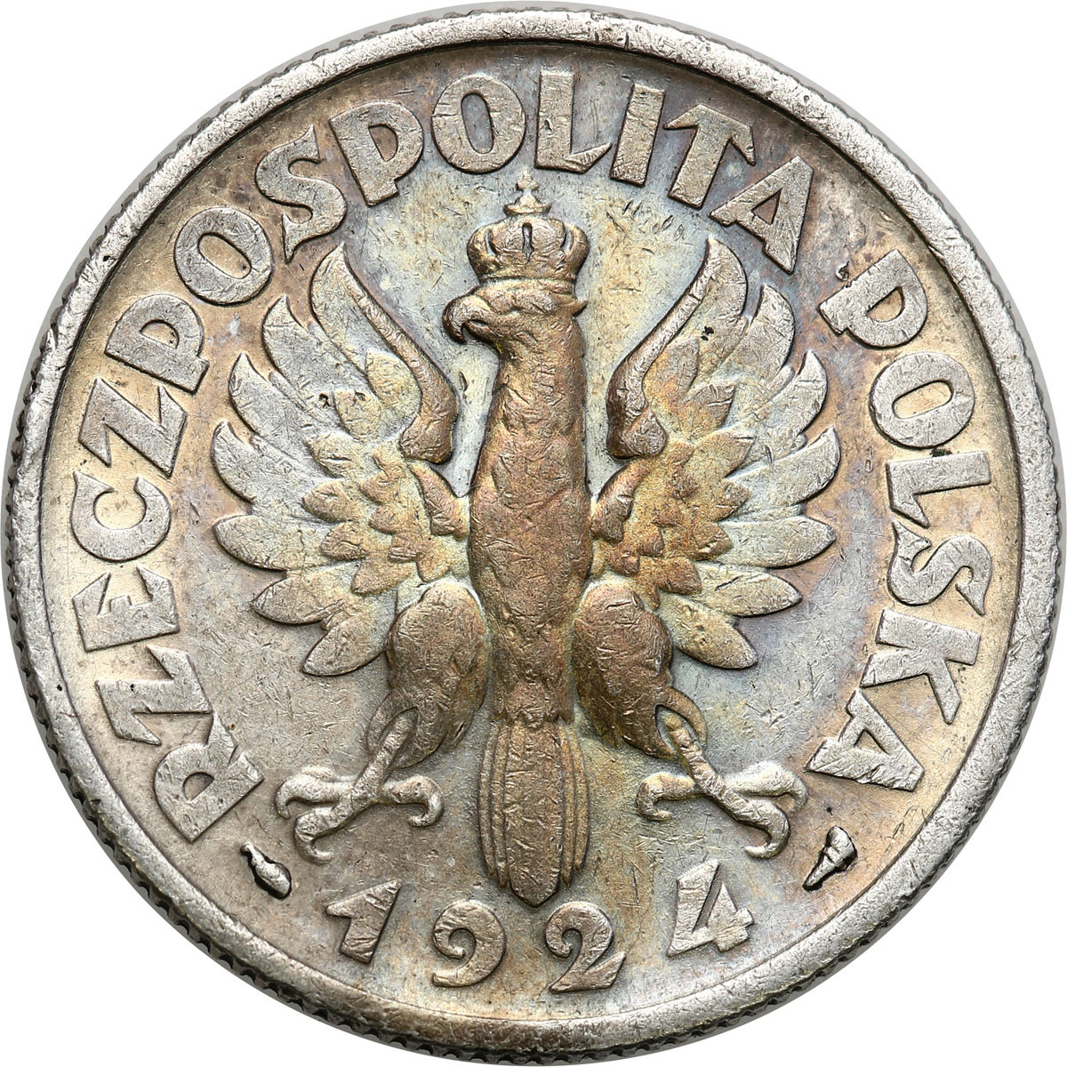 II RP. 2 złote 1924 Paryż - Róg i pochodnia